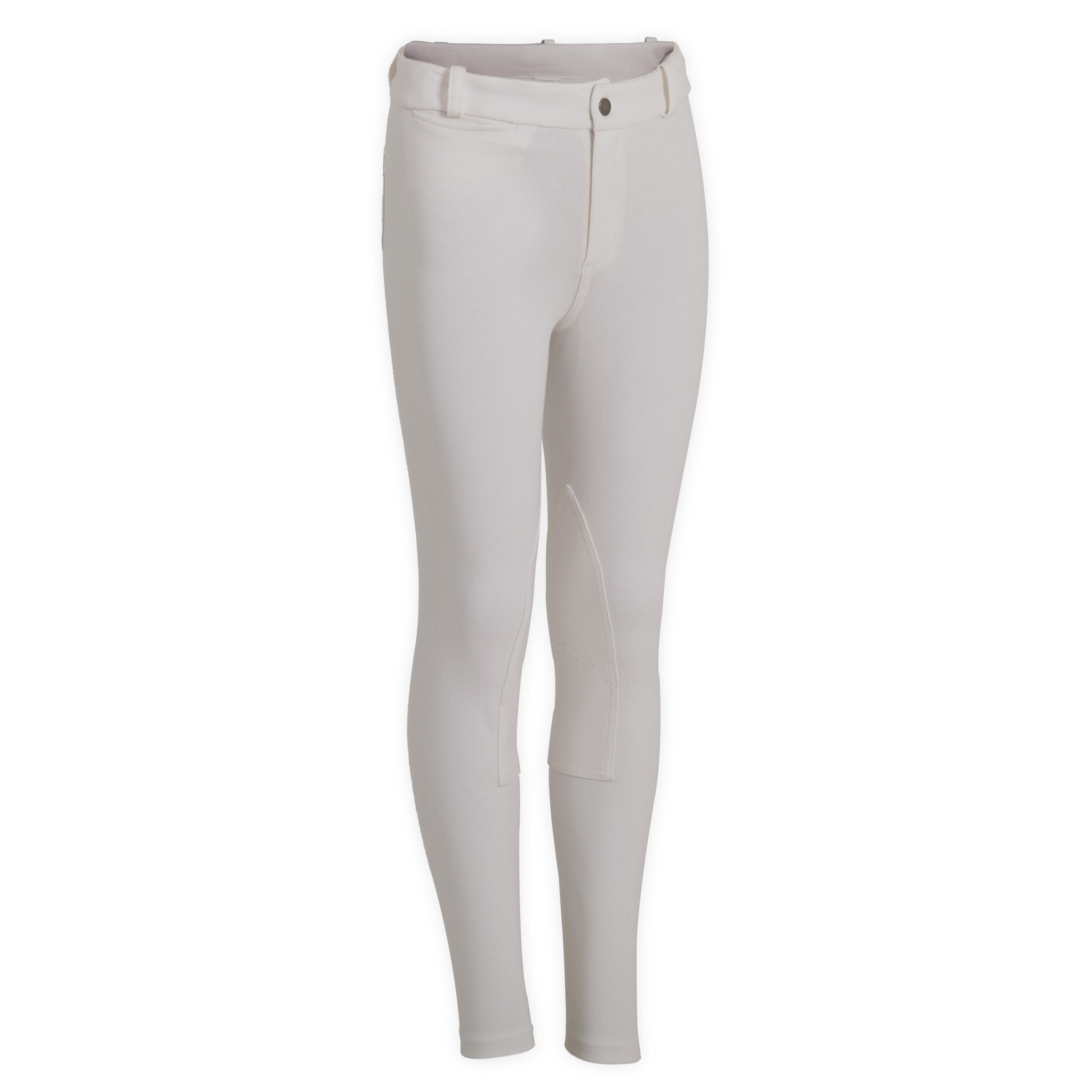 

100 Kids' Horse Riding Show Jodhpurs - White -  By FOUGANZA | Decathlon
