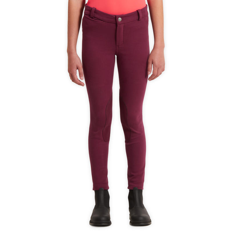 Pantalon équitation enfant 140 prune