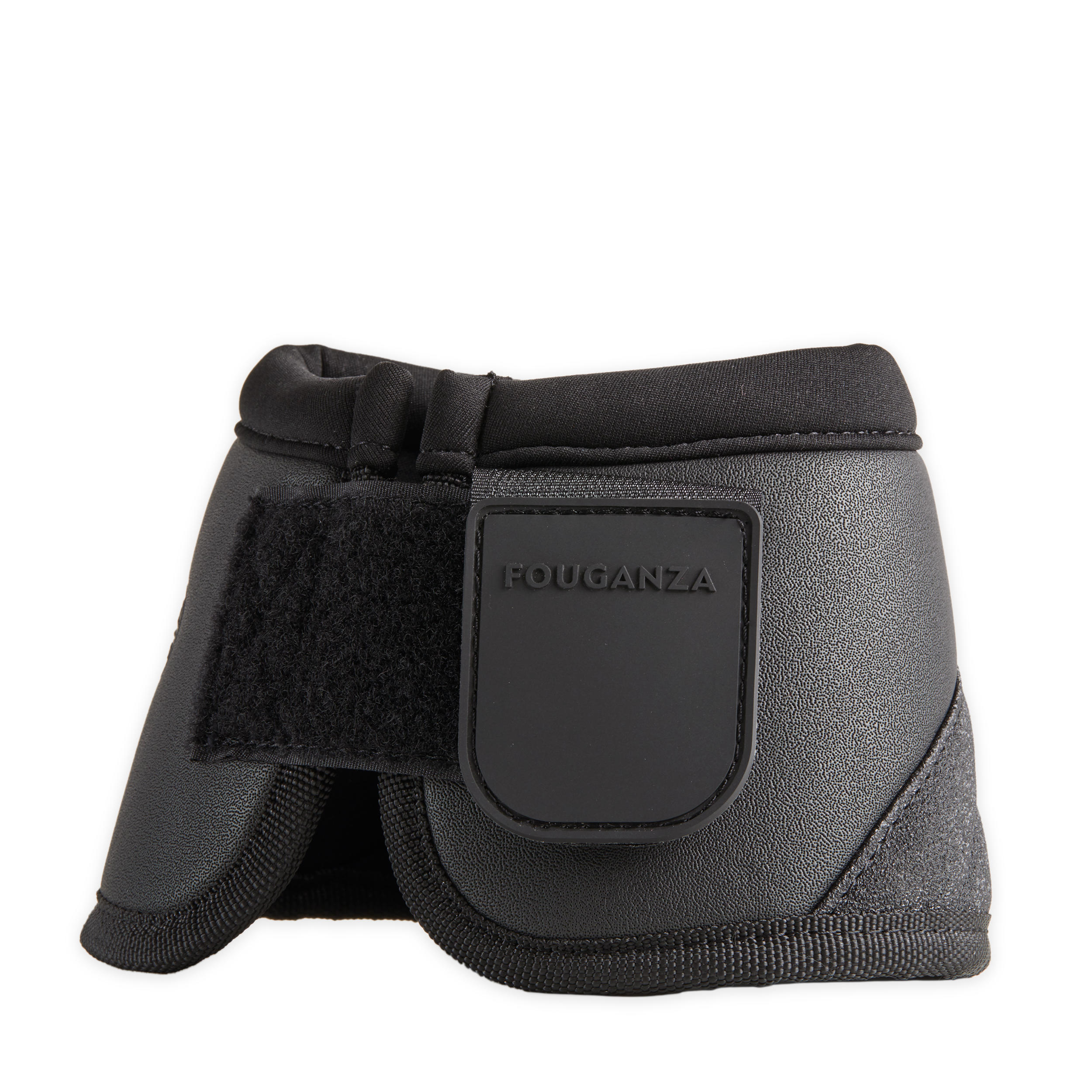 Campanas de protección abiertas para caballo de equitación - Fouganza 500 negro 2/3