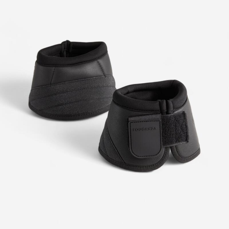Galoși Deschiși 500 echitație Negru x 2 Cal/Ponei