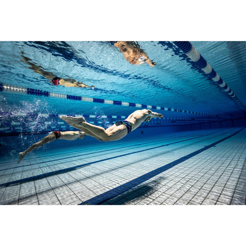 Bañador Hombre natación bóxer Nabaiji negro verde