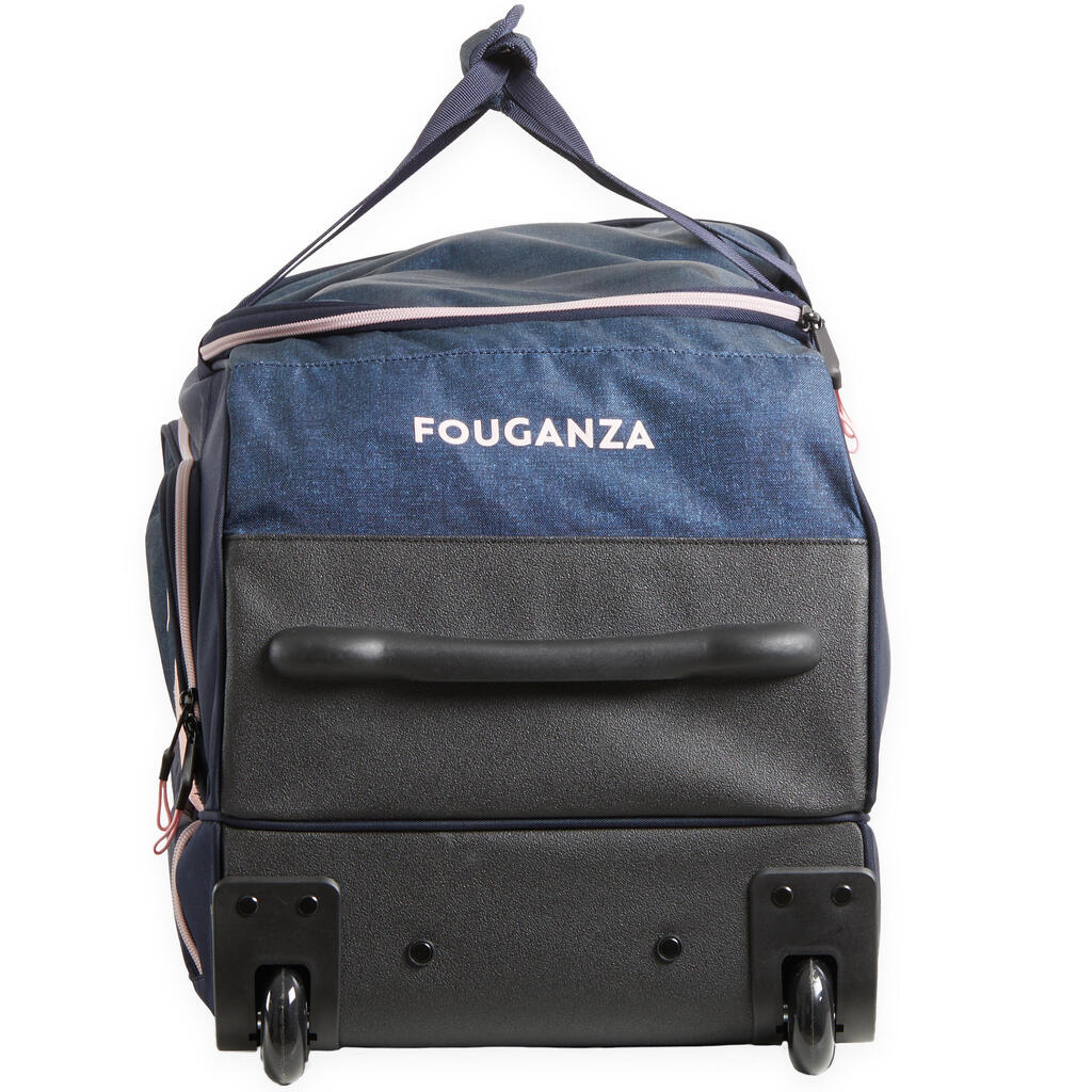 Horse Riding Trolley Bag 80 Litres - Dark Blue/Pink