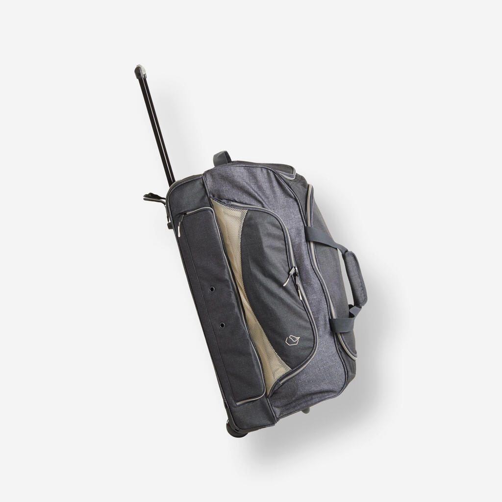 Horse riding trolley bag 80 litres - grey/beige
