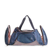 Horse Riding Equipment Bag Duffle 55 Litres - Dark Blue/Pink.