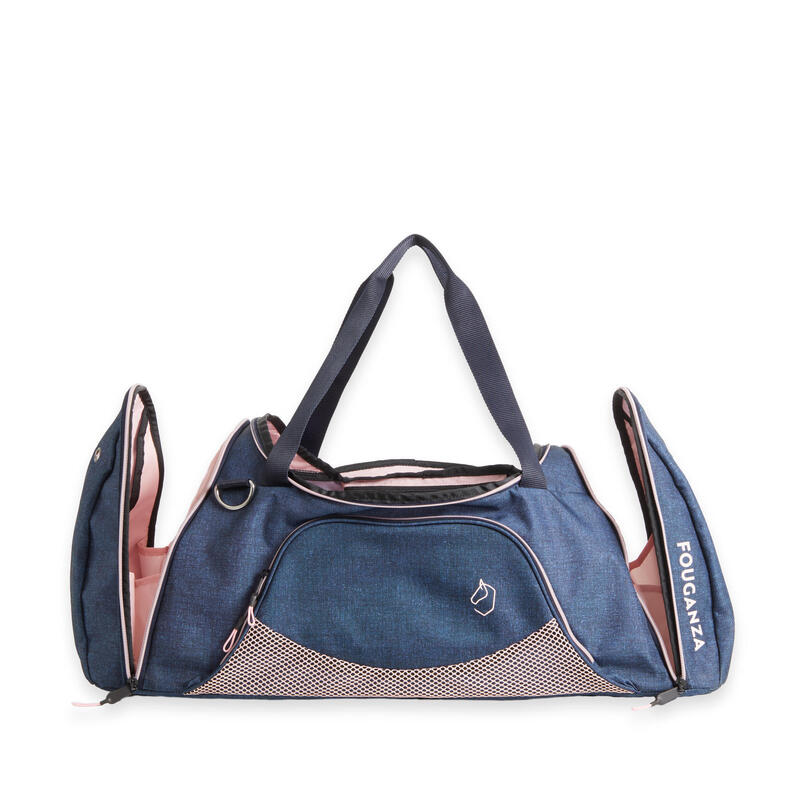 Bolsa equitación fouganza DUFFLE azul oscuro rosa transporte material 55L