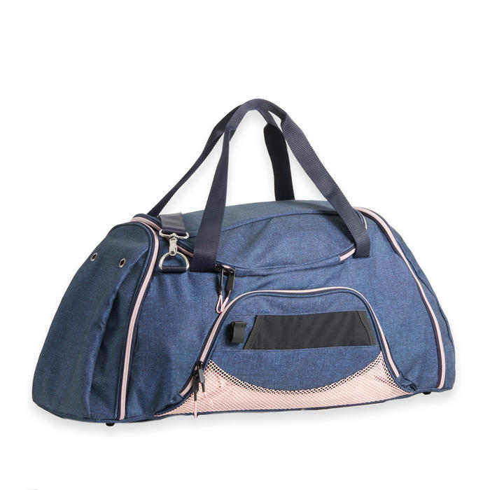 Sac De Transport Materiel Equitation Duffle 55 L Gris Et Camel