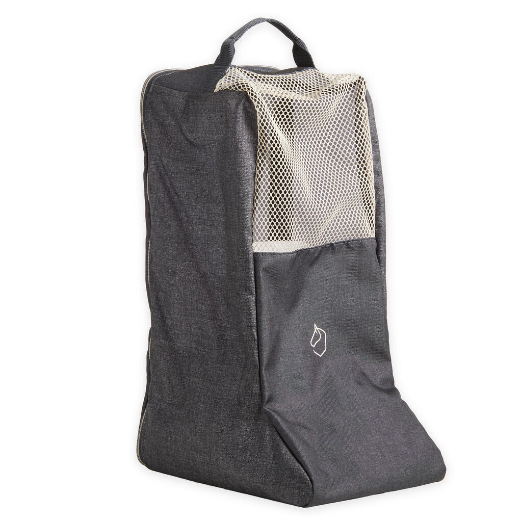 Adult and kids' horse riding boot bag - grey