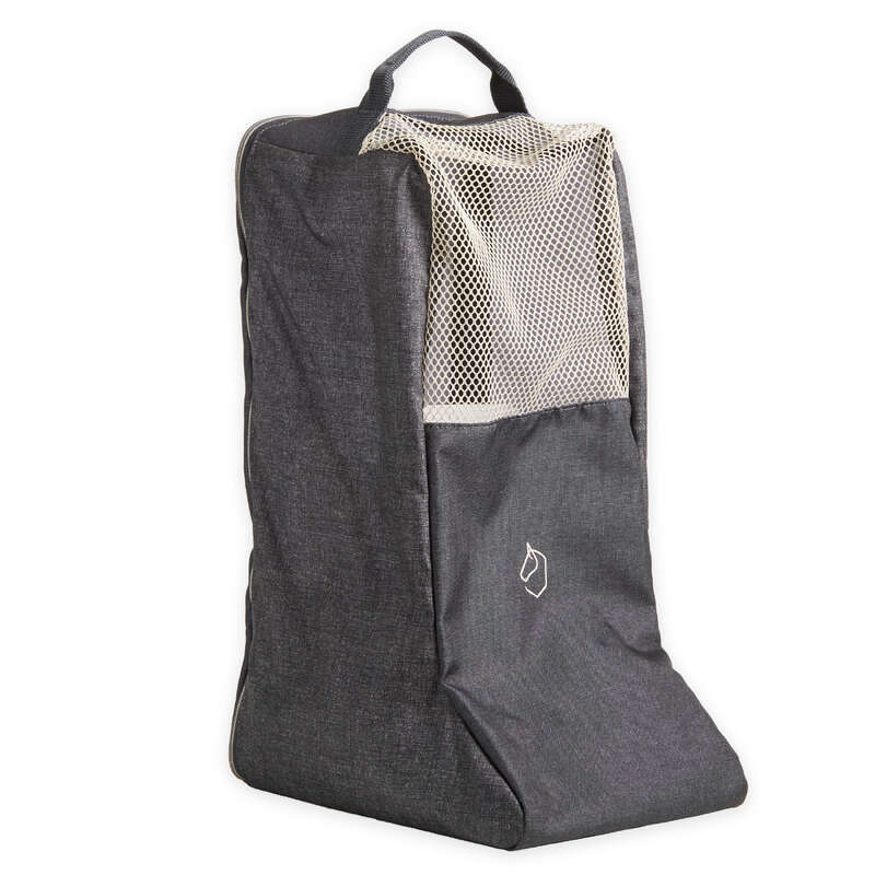 FOUGANZA Adult and Kids' Horse Riding Boot Bag Grey
