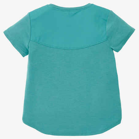 T-Shirt leicht atmungsaktiv Babyturnen türkis