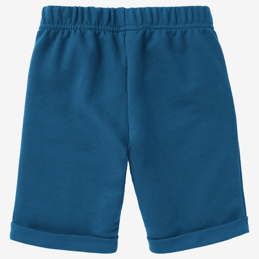 Baby Gym Shorts 500 - Petrol Blue