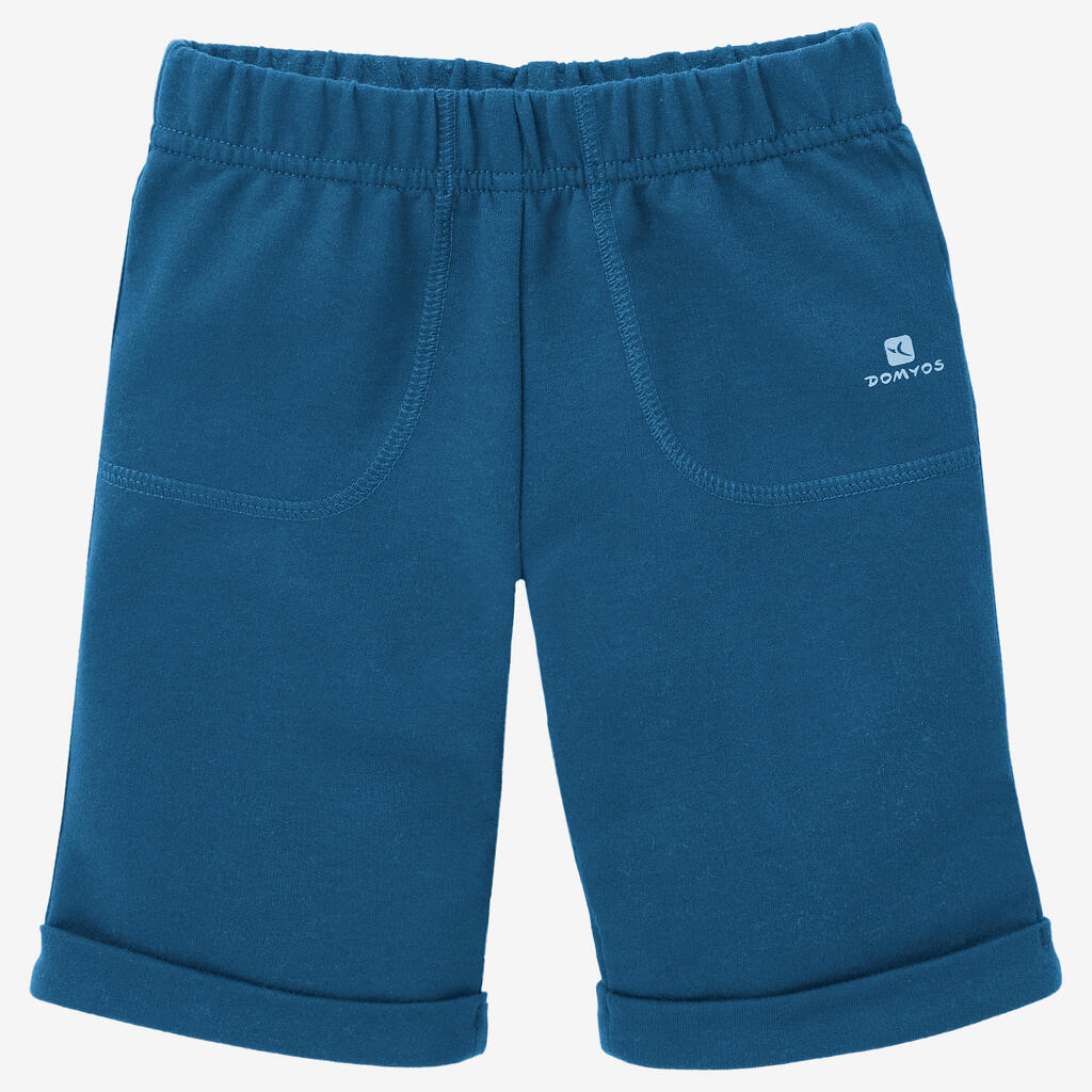 Baby Gym Shorts 500 - Petrol Blue