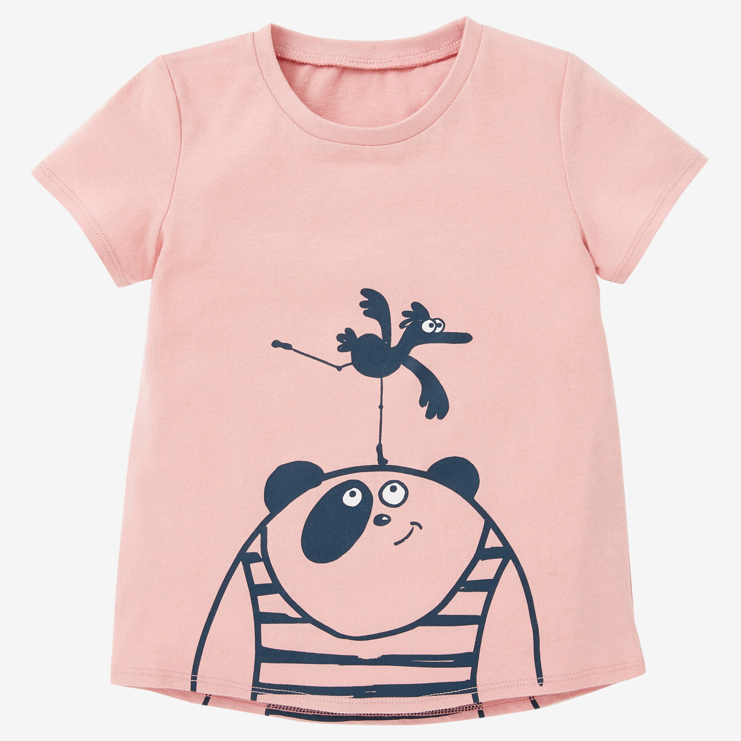 DOMYOS Kids' Cotton T-Shirt Basic - Pink