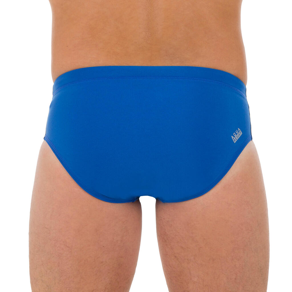 Men's Water Polo Briefs 500 - Plain Blue