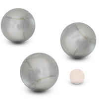 Set of Grooved Recreational Petanque Boules 100 Tri-Pack