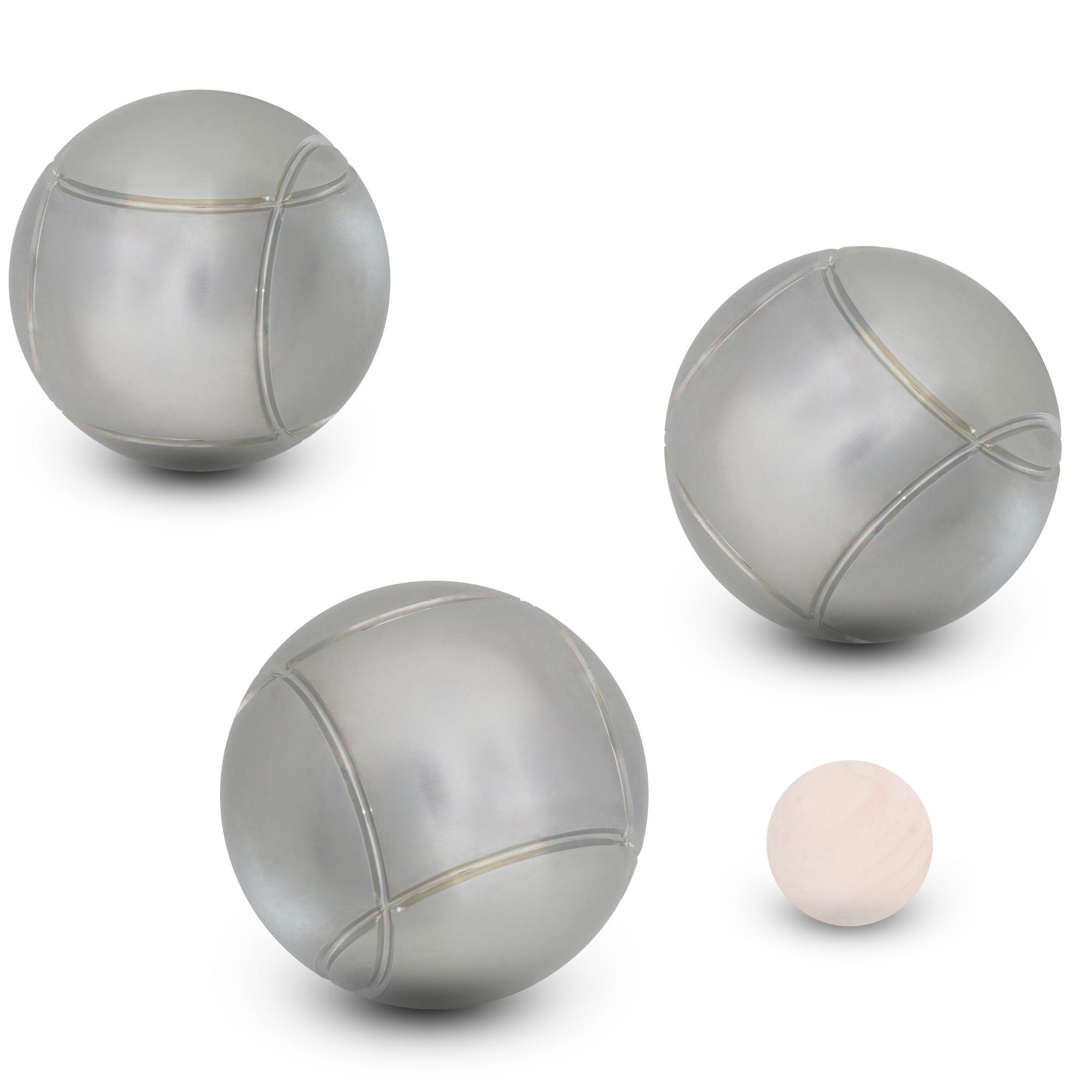 SET OF 3 BOULES DE PÉTANQUE 100 LOISIR STRIÉES