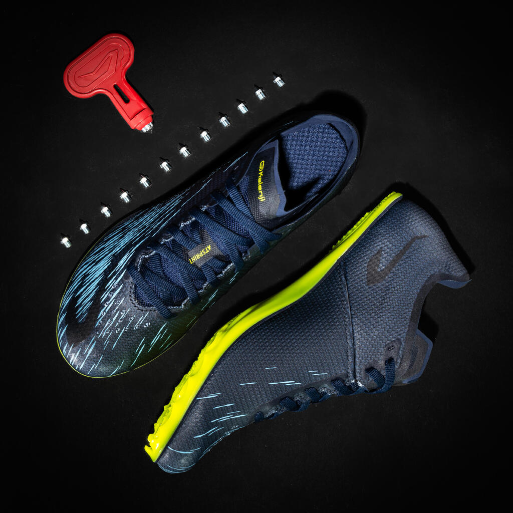 AT SPRINT ATHLETICS SPIKES - BLUE/YELLOW