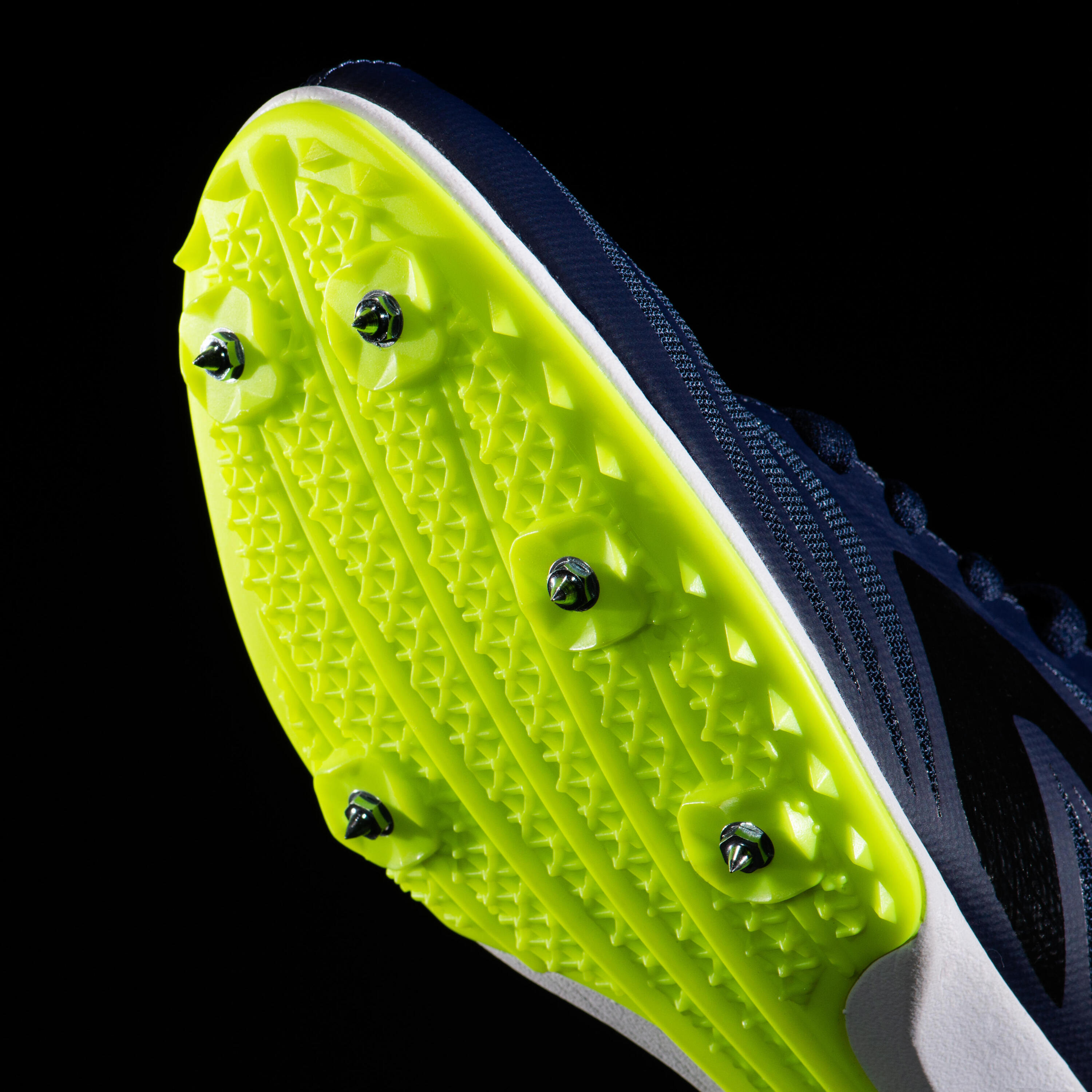 AT MID MIDDLE-DISTANCE ATHLETICS SHOES WITH SPIKES - BLUE/BLACK/YELLOW 2/5