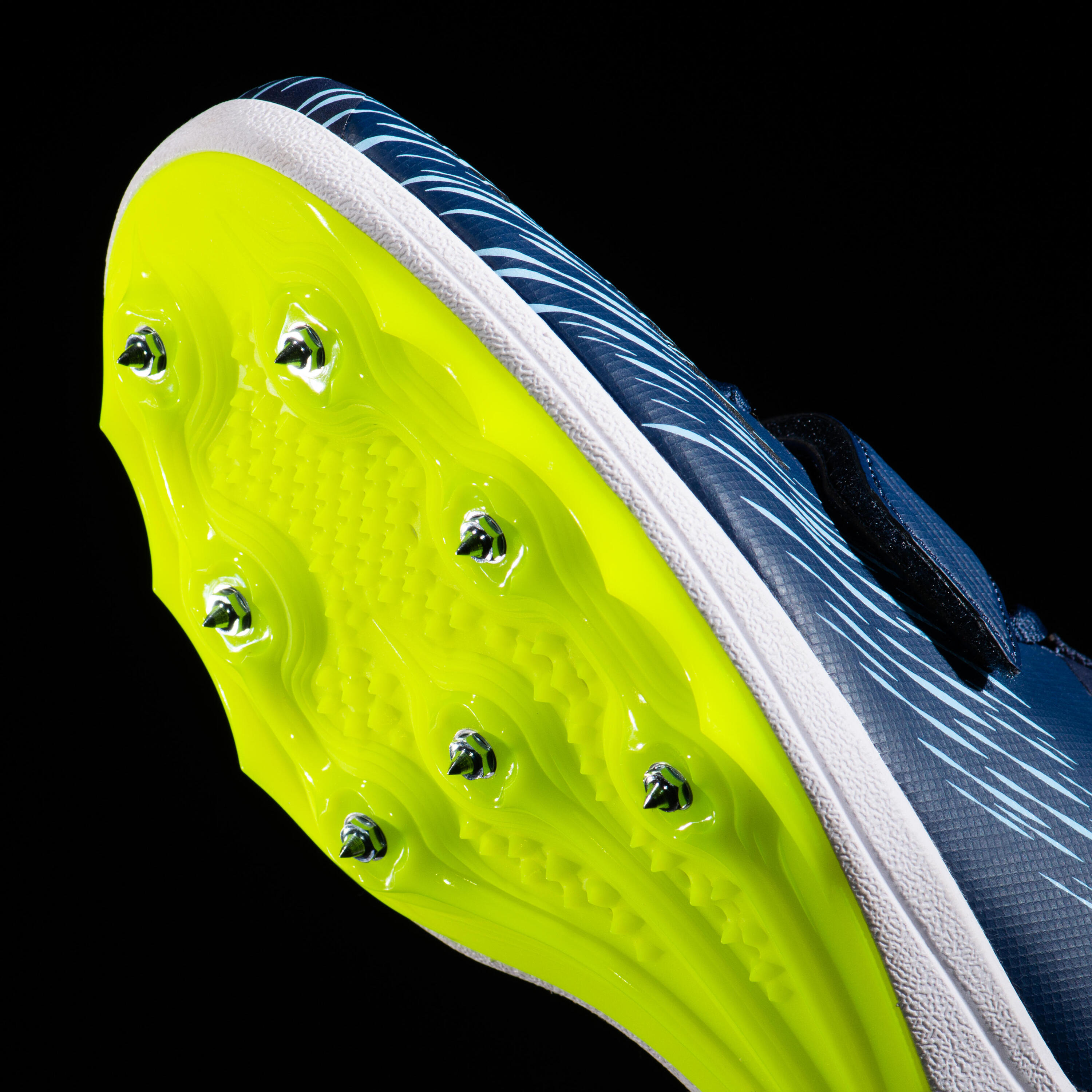 AT JUMP ATHLETICS SPIKES - BLUE/YELLOW 9/10