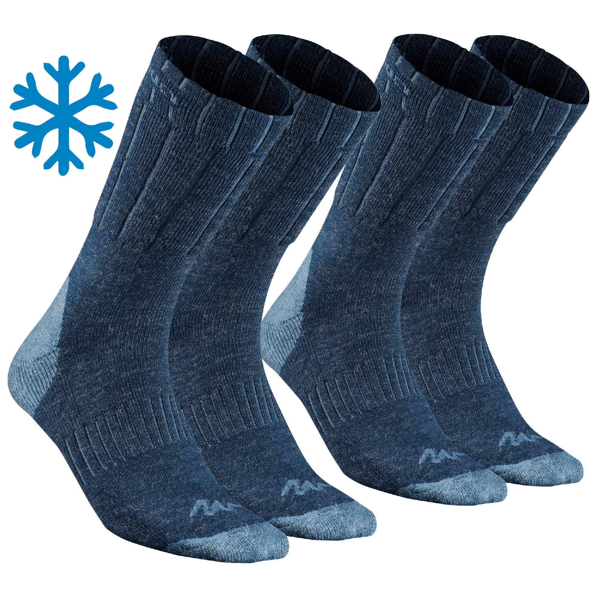 

Adult Mid warm hiking socks SH100 Warm - blue. -  By QUECHUA | Decathlon