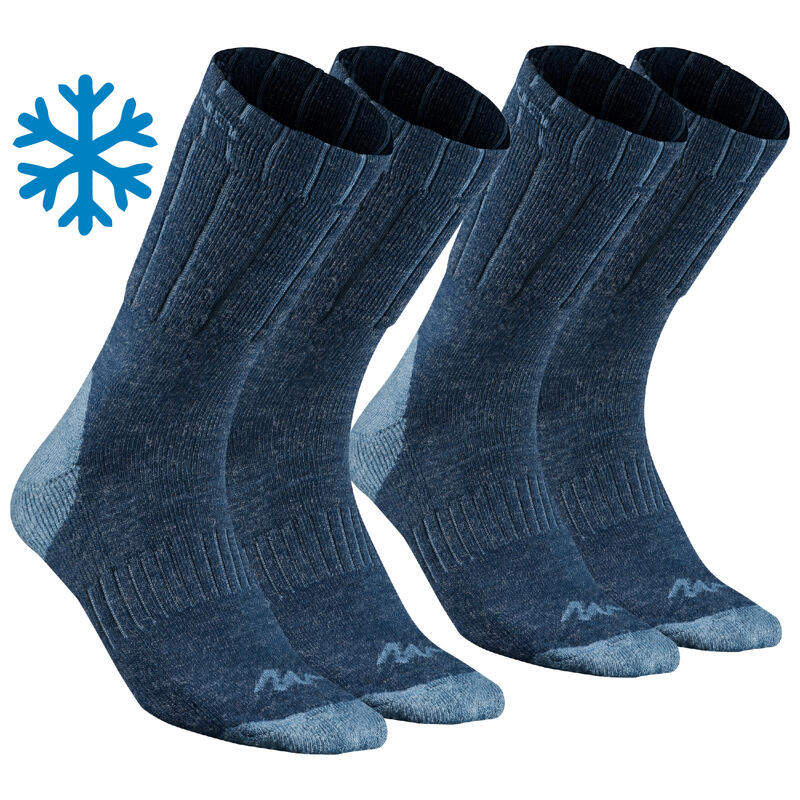 Chaussettes chaudes de randonnée - SH100 X-WARM MID - x2 paires