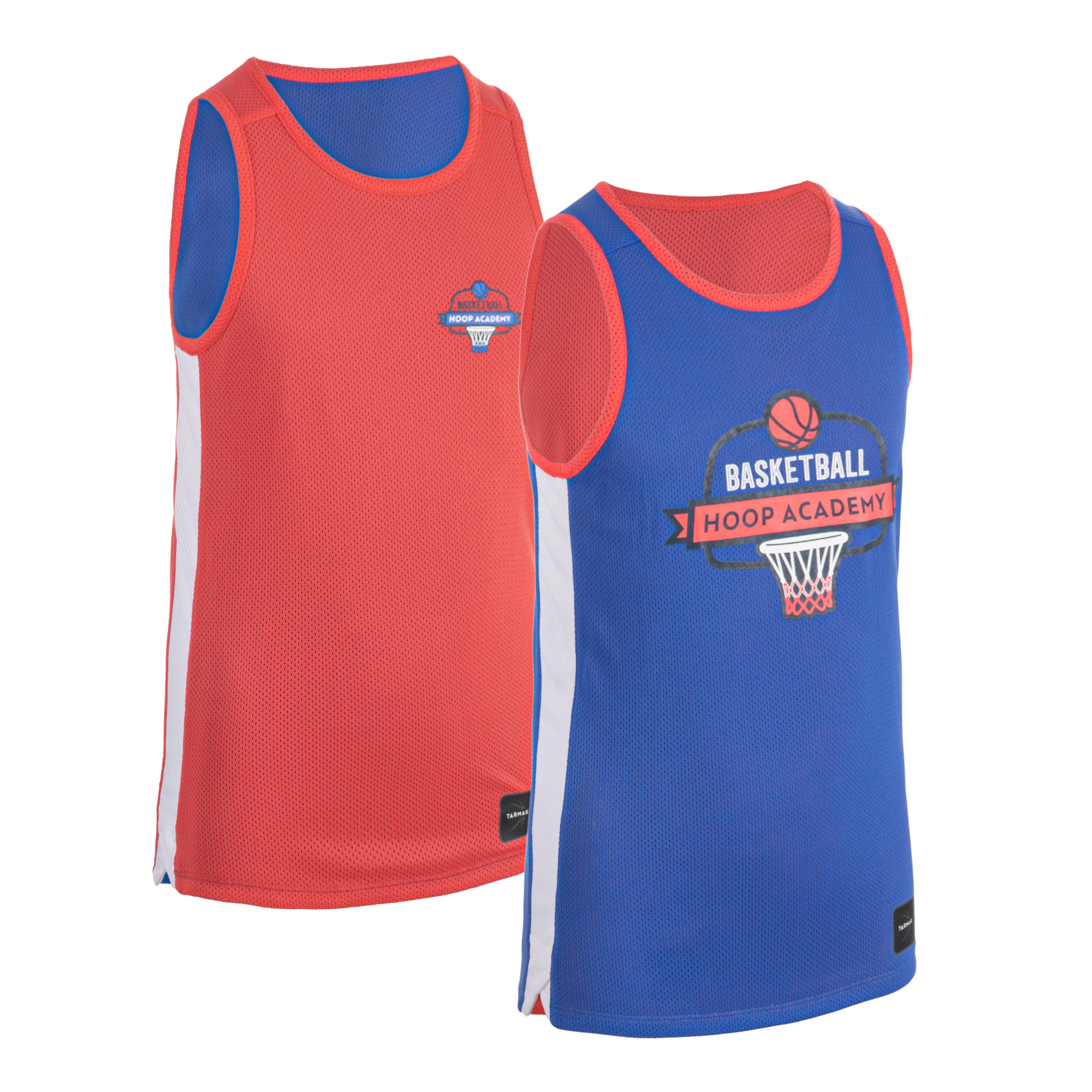 Kids' Reversible Sleeveless Basketball Jersey T500R - Blue Hoop Academy 3/7