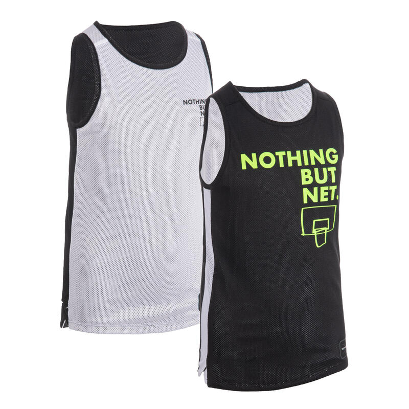 Dětský basketbalový oboustranný dres T500R černo-bílý Noth