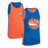 兒童款中階雙面籃球運動衫T500R－藍色／橘色（狐狸圖案）