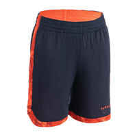 Boys'/Girls' Intermediate Reversible Basketball Shorts SH500R - Navy/Orange