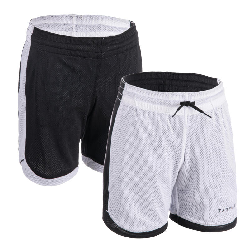 sh500r cift tarafli basketbol sortu cocuk kirmizi tarmak decathlon