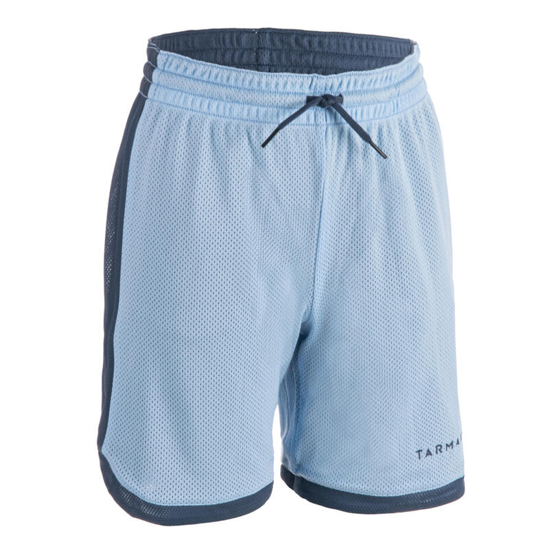 SHORT DE BASKET REVERSIBLE POUR GARCON/FILLE CONFIRME(E) BLEU BLEU SH500R