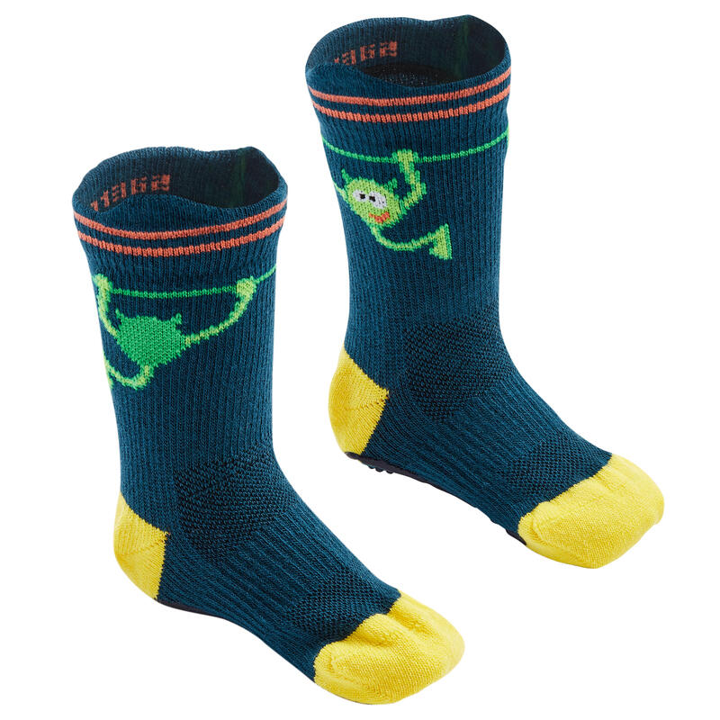 Kids' Breathable Non-Slip Socks - Blue/Yellow