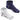 Low Gym Socks 100 Twin-Pack - White/Navy