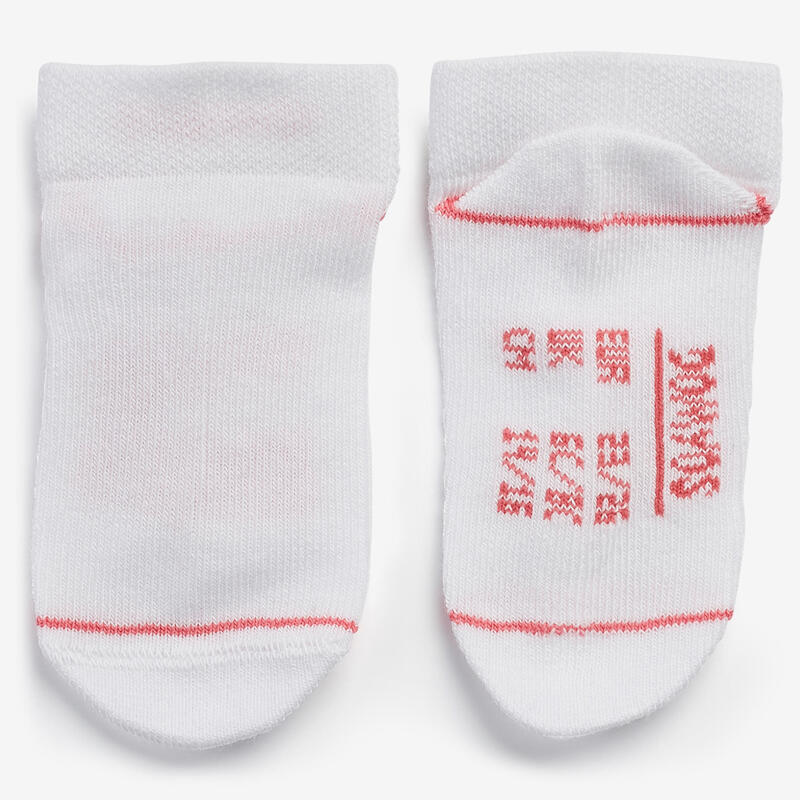 Chaussettes basiques enfant basses Lot de 2 blanc/rose