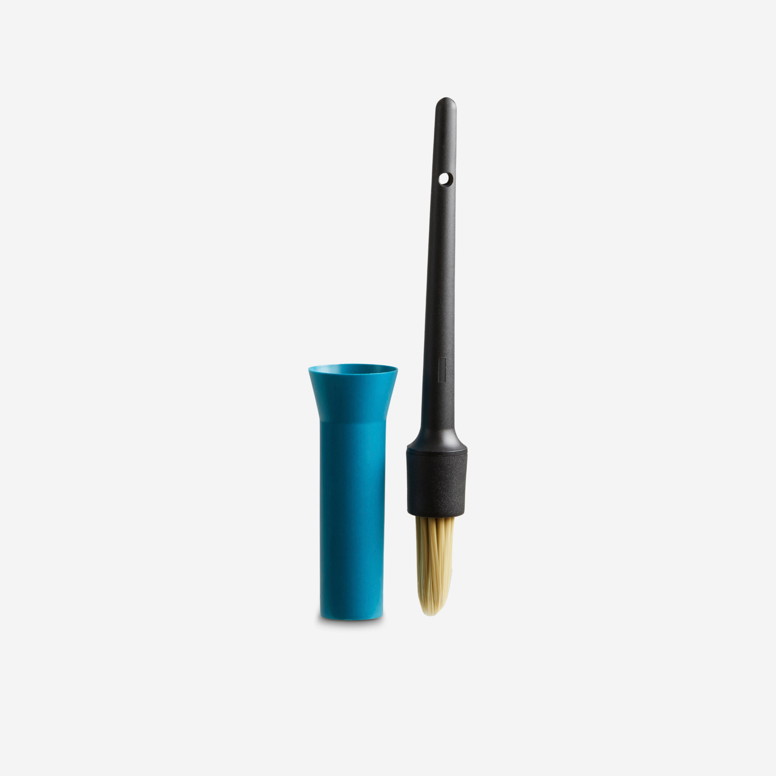 Capped Equestrian Brush - Turquoise Blue 1/3