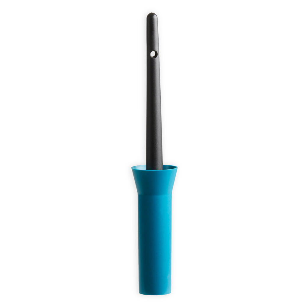 Capped Equestrian Brush - Turquoise Blue