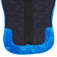 Horse & Pony Synthetic Sheepskin Saddle Pad 500 - Electric Blue