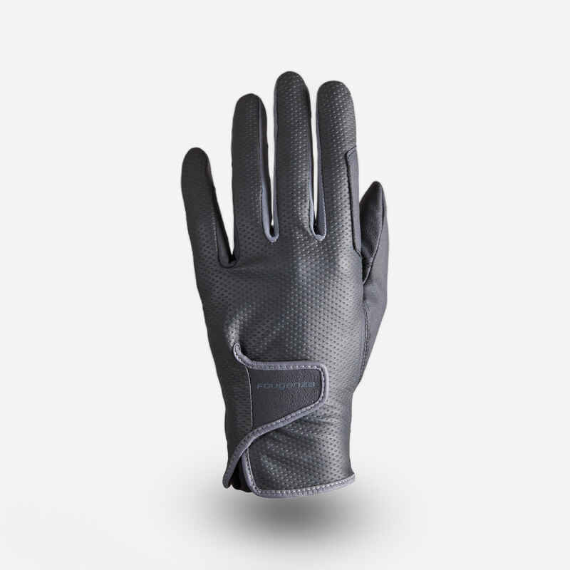 500 Women's Horse Riding Gloves - Black