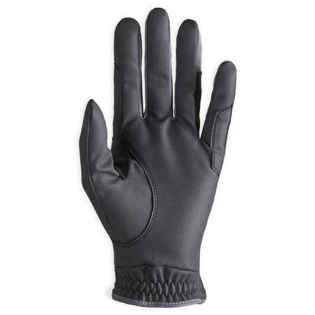 500 Women's Horse Riding Gloves - Black