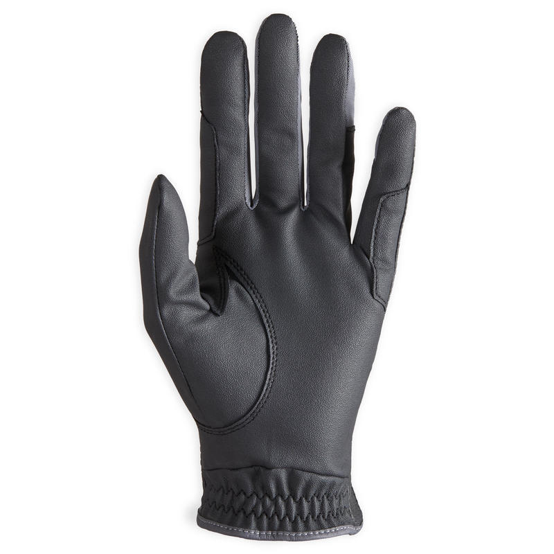 500 Women's Horse Riding Gloves Black Decathlon