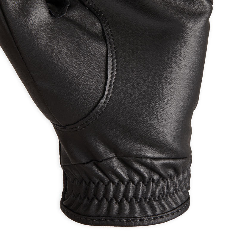 560 Women's Horse Riding Gloves Black Decathlon