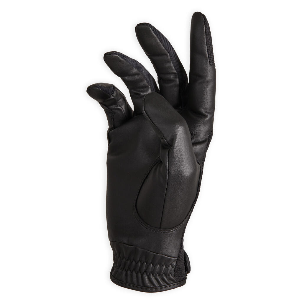 560 Women's Horse Riding Gloves - Black