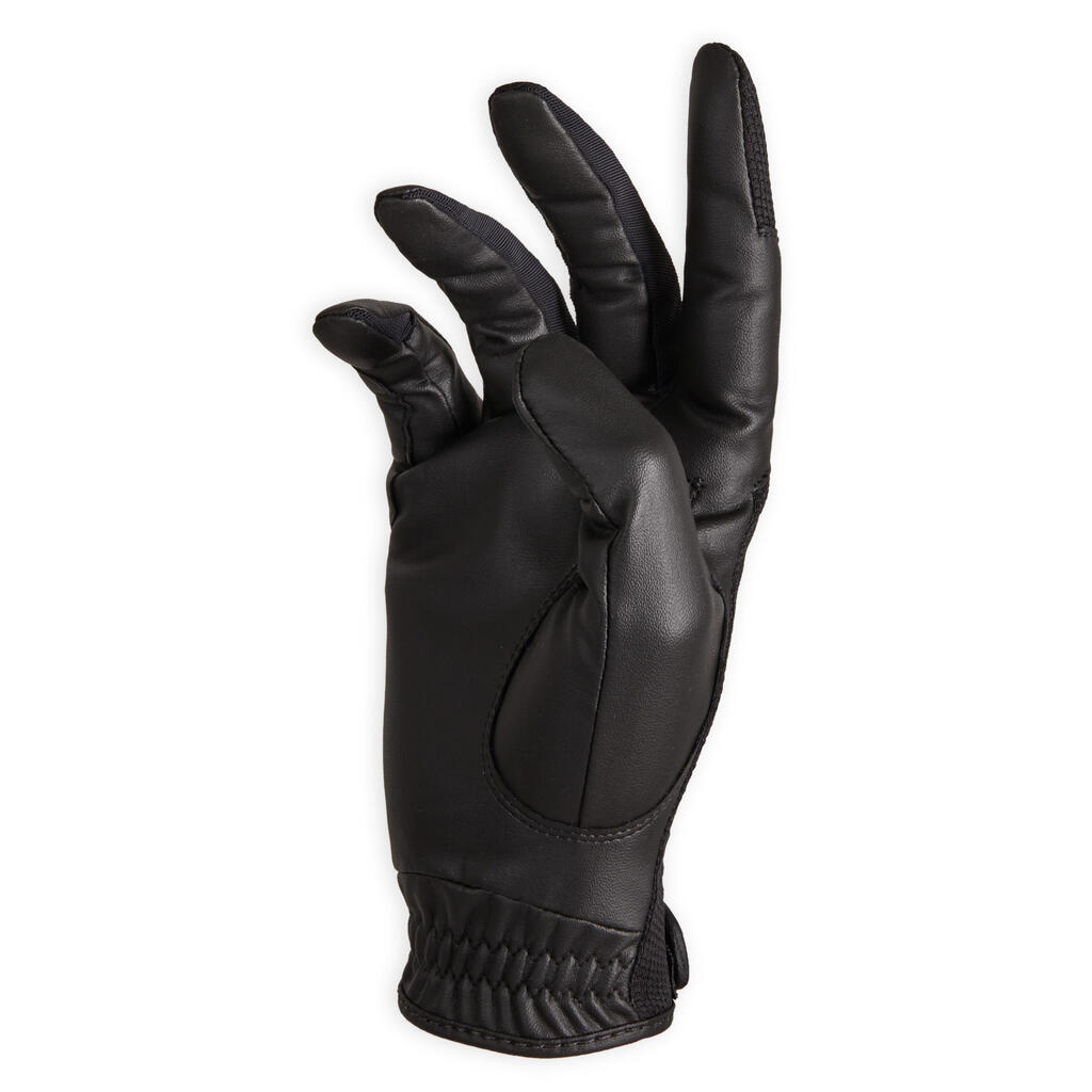 Dámske jazdecké rukavice 560 čierne