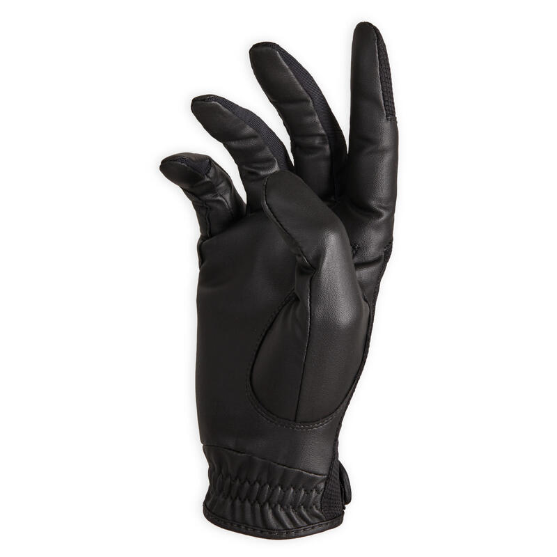 Gants d'équitation respirant Femme - 560 noir