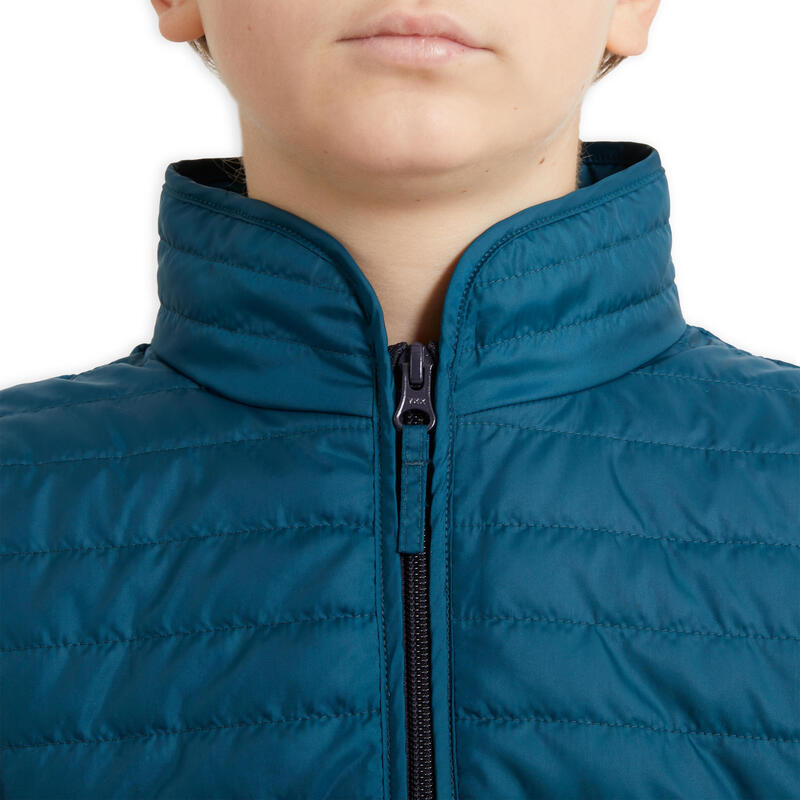 Bodywarmer voor paardrijden kinderen 100 petrolblauw