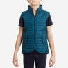 Kids' Horse Riding Sleeveless Padded Jacket 100 - Petrol Blue