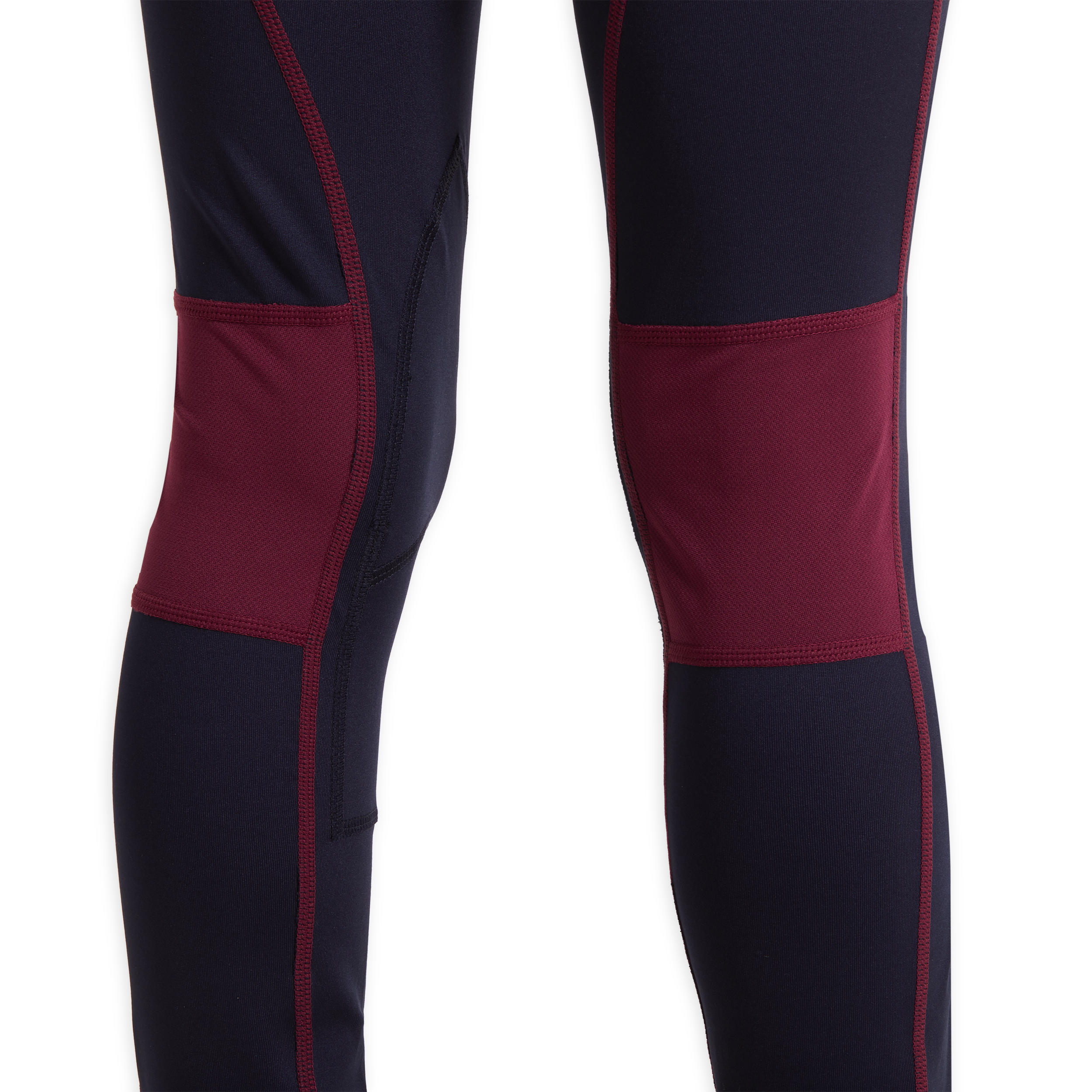 Kids' Horse Riding Jodhpurs 100 Light - Navy Blue/Plum 9/9