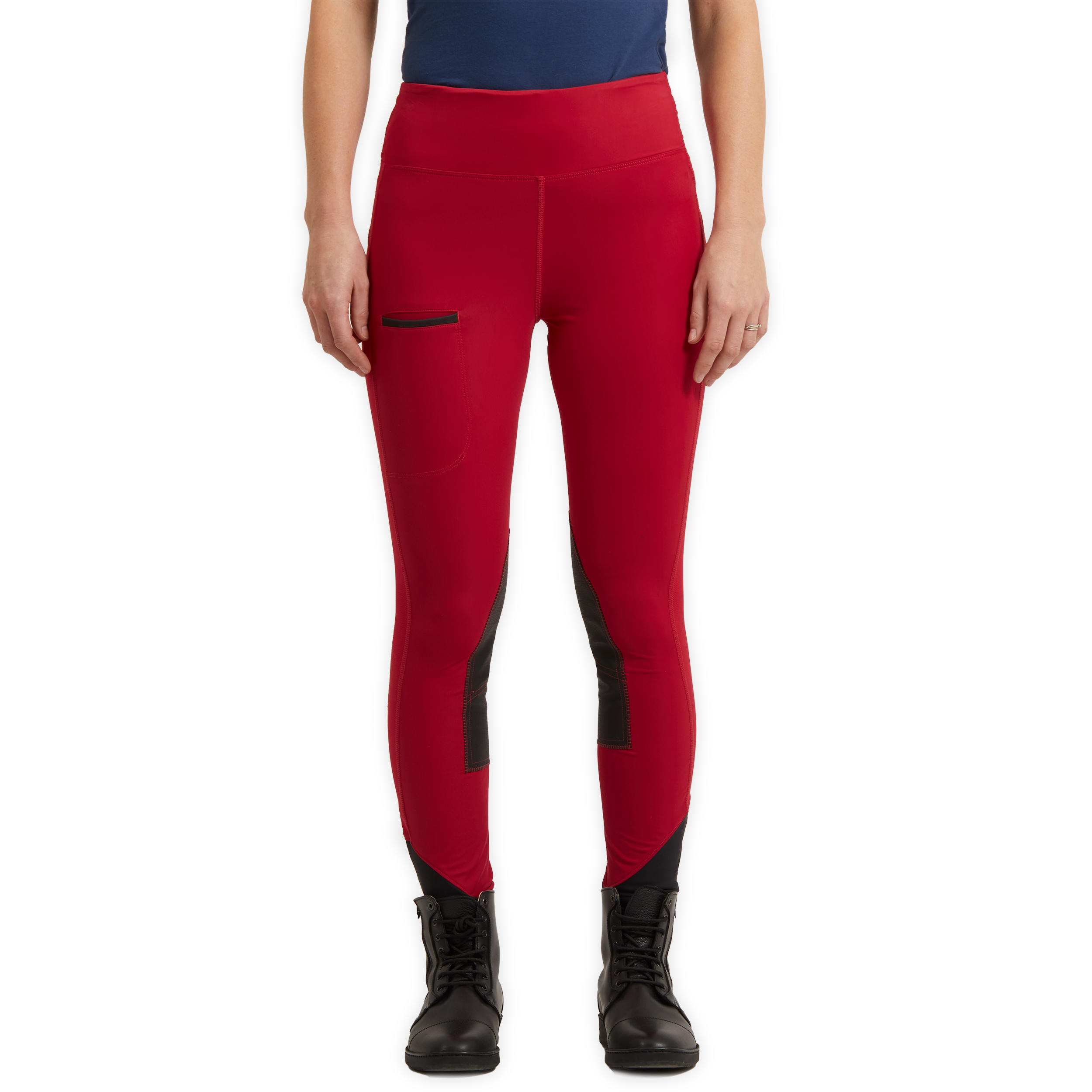 Women's Horse Riding Leggings 100 Light - Raspberry 4/12