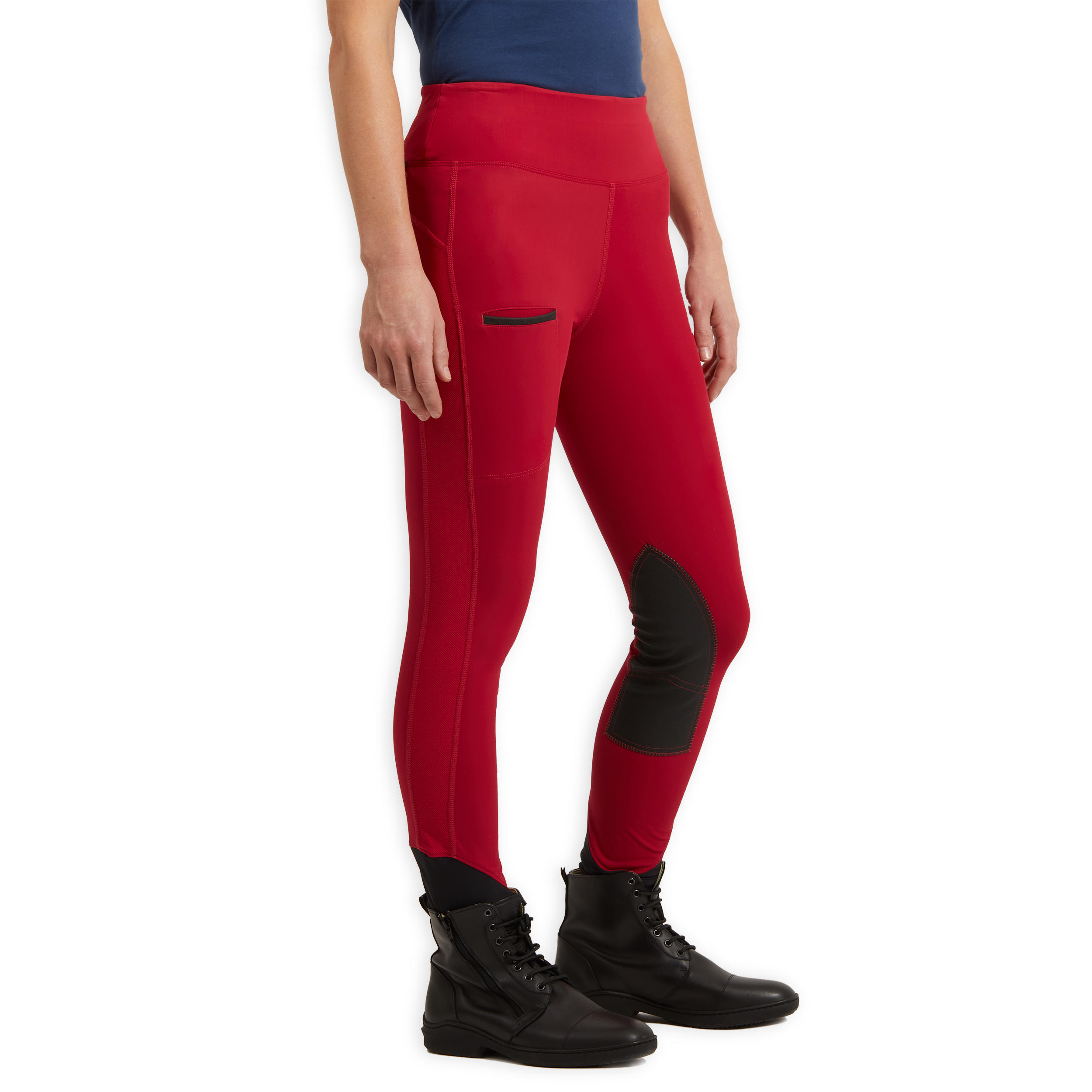 Women's Horse Riding Leggings 100 Light - Raspberry 5/12