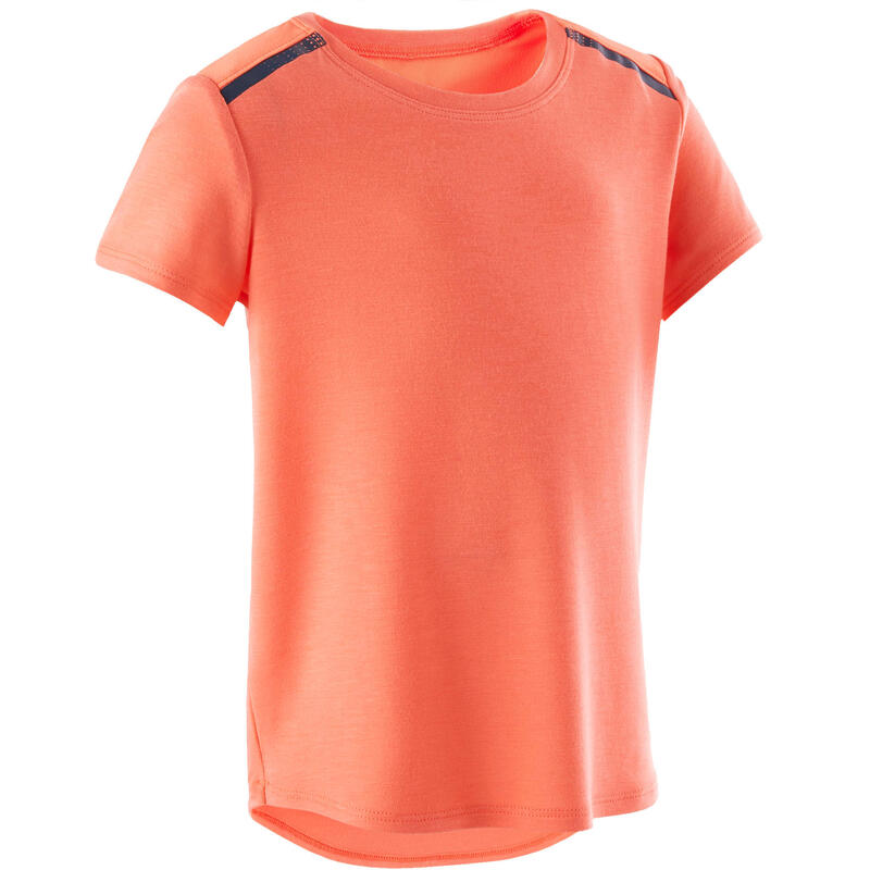 Ademend en licht T-shirt voor kleutergym oranje