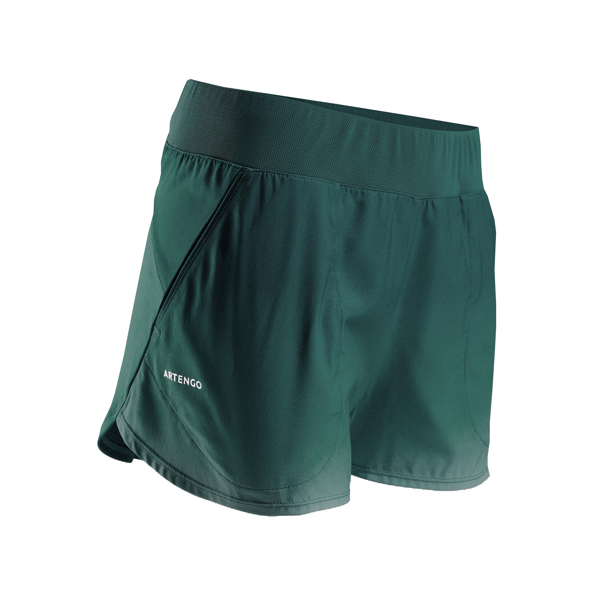 Women's Tennis Quick-Dry Soft Pockets Shorts Dry 500 - Green 1/10